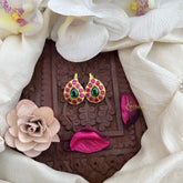 Vriksham Elegant Mango Kundan Jadau Press Bugadi-Red Green-J3539